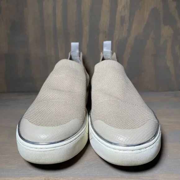 Johnston & Murphy Beige Cream Gold Slip On Casual Shoes Sneakers Womens Size 8 M - Picture 2 of 10